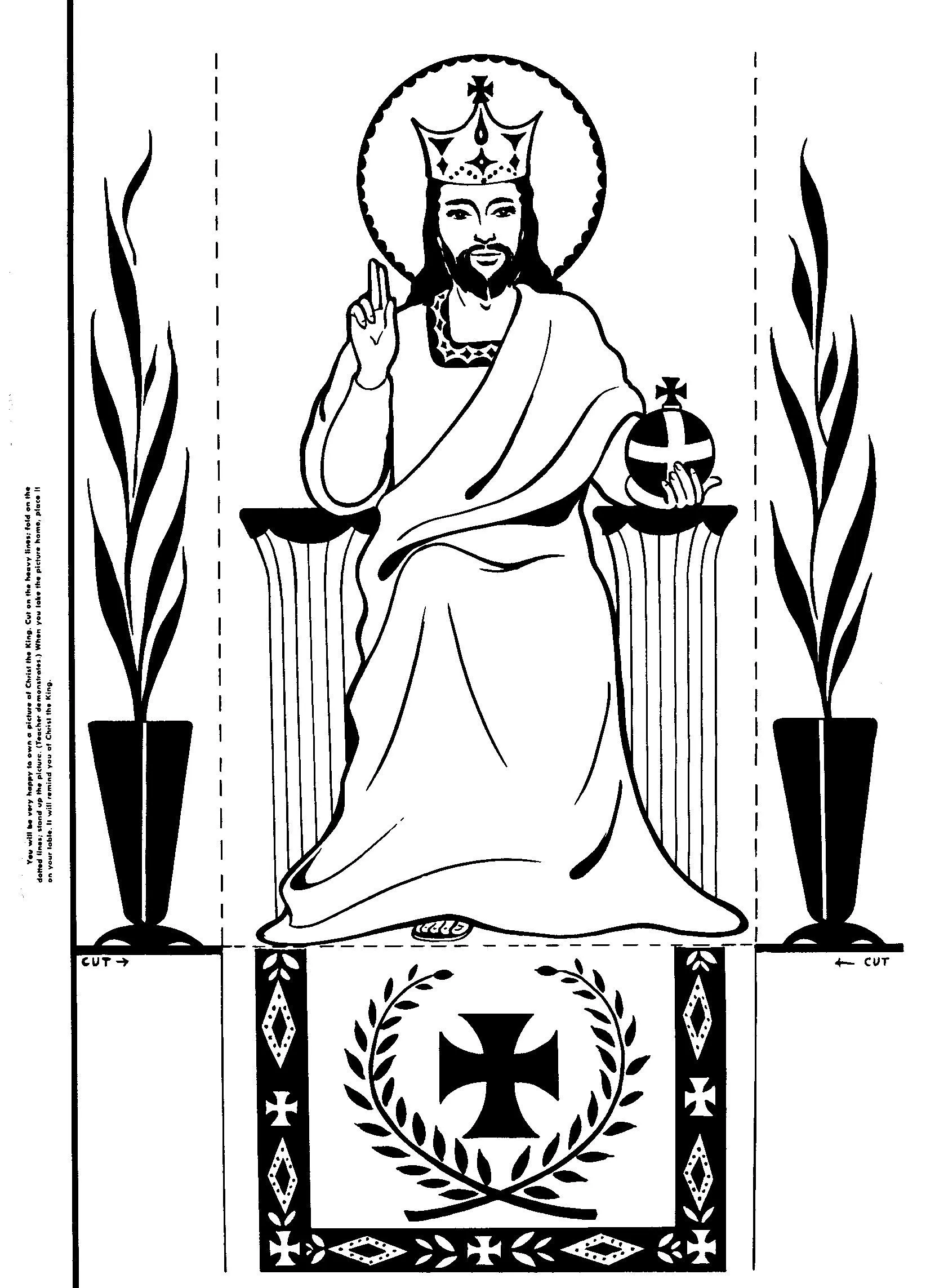 Familia Católica: Páginas para Colorear de Cristo Rey