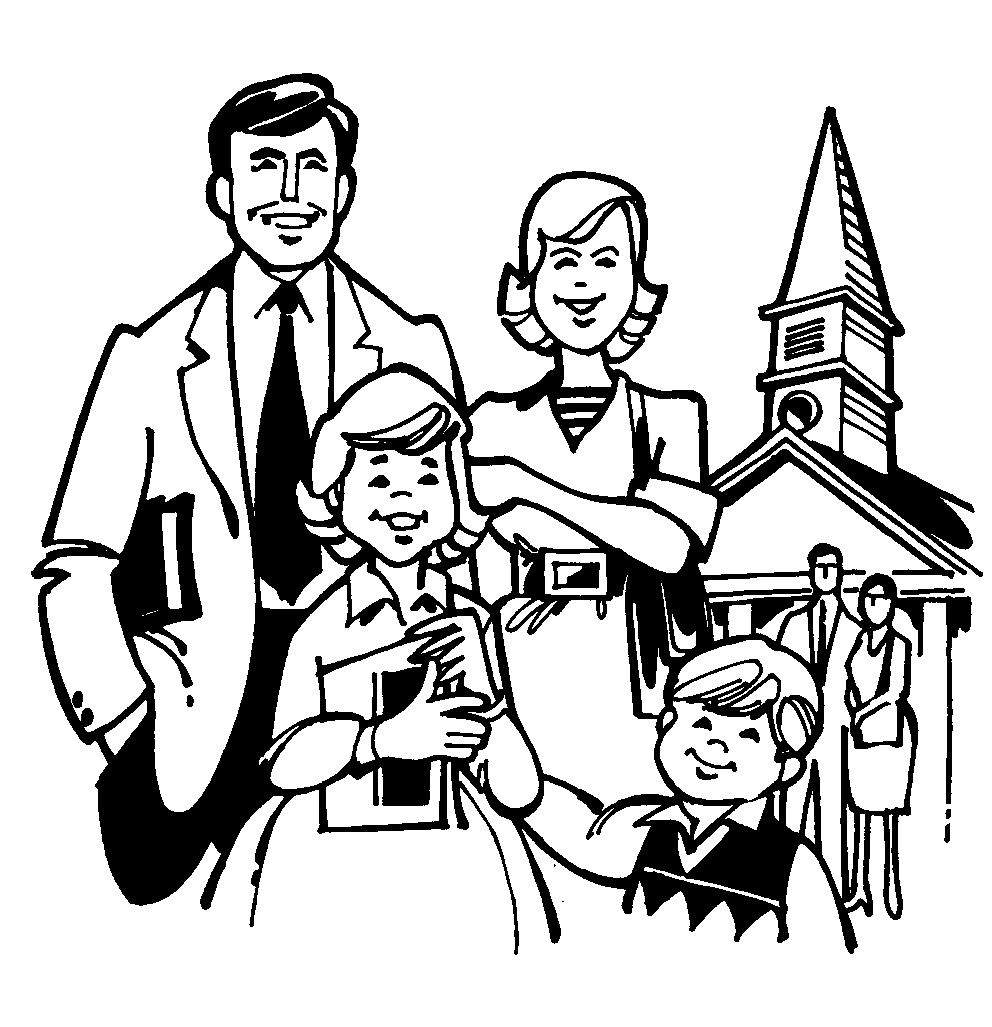 Familia Cristiana para colorear ~ Dibujos Cristianos Para Colorear