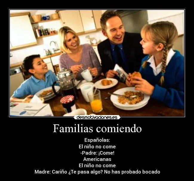 Familias comiendo | Desmotivaciones