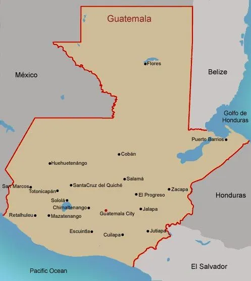 FAMSI - Mapa de Guatemala