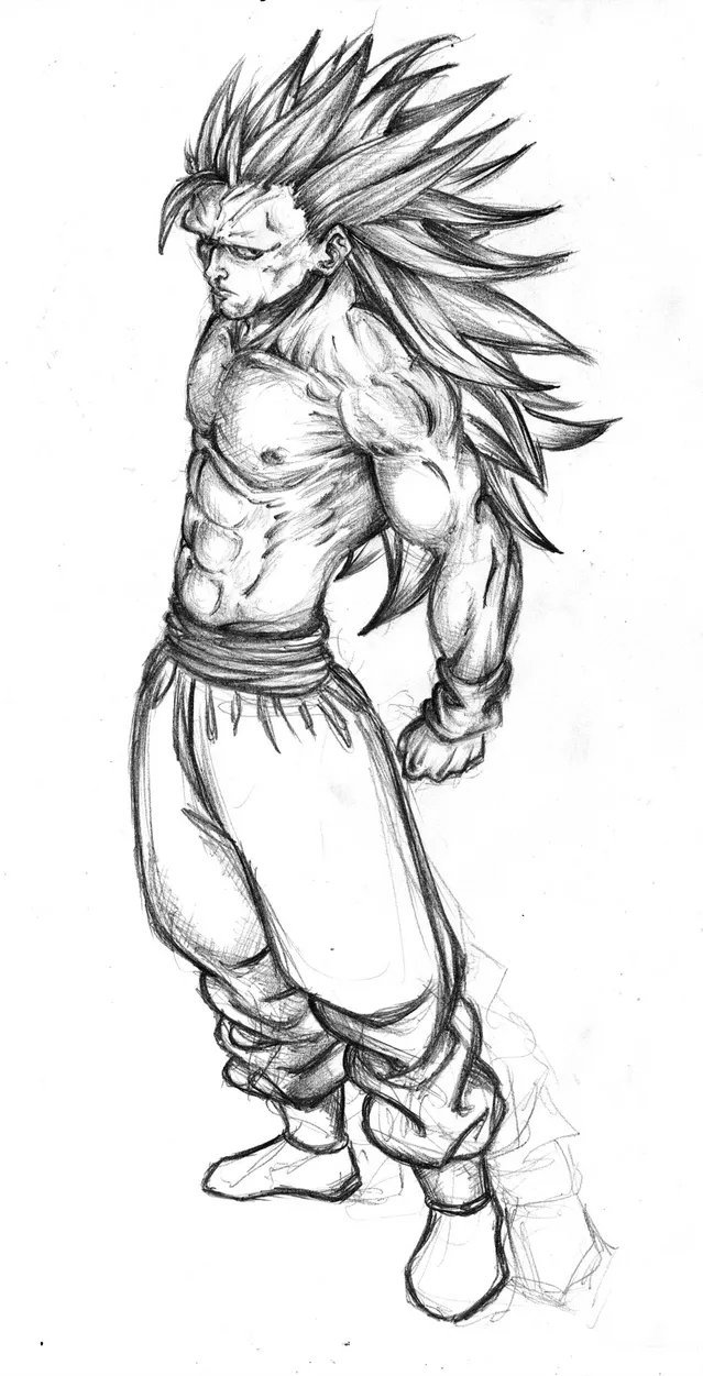 fanart de gokú ssj3 - Artes Digitales - ChileComparte