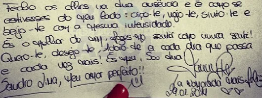 Fanny escreveu uma carta de amor para o seu namorado de 16 anos e ...