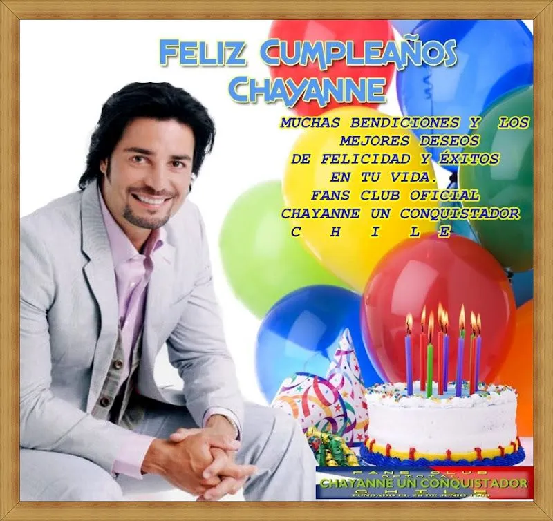 Fans Club Oficial Chayanne un Conquistador Chile*: TARJETAS Y ...