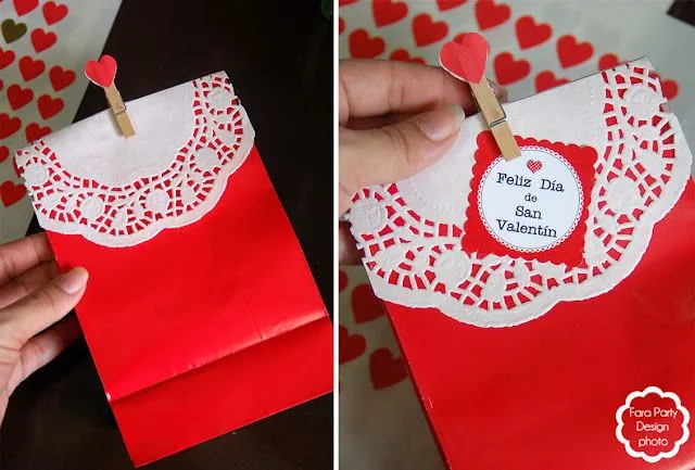 Fara Party Design: Tutorial- Bolsas de regalo para San Valentín