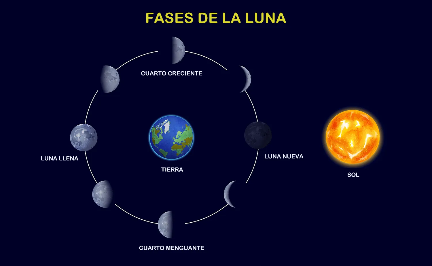 Las fases de la Luna explicadas para los niños - Etapa Infantil