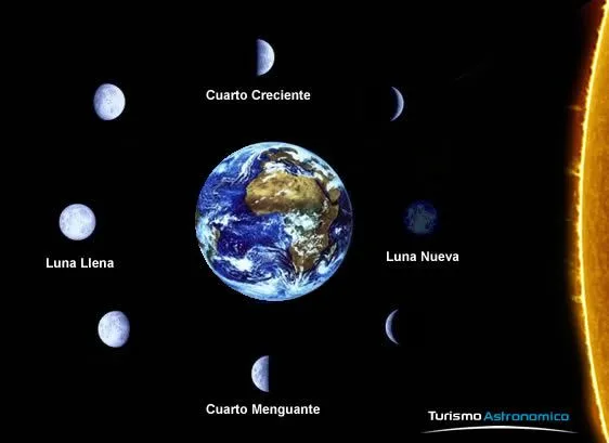 Las fases de la luna con nombres - Imagui