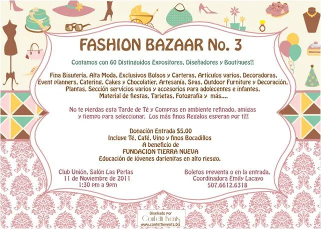 fashion bazaar invitacion | garbochic