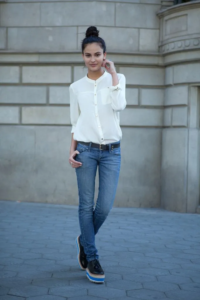 FASHION WALL: STREET STYLE: Blusas Blancas