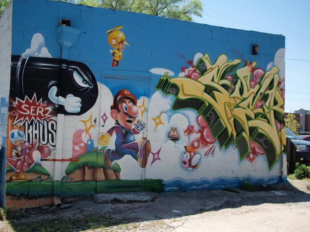 Fat Cap magazine: Mario Bros graffiti