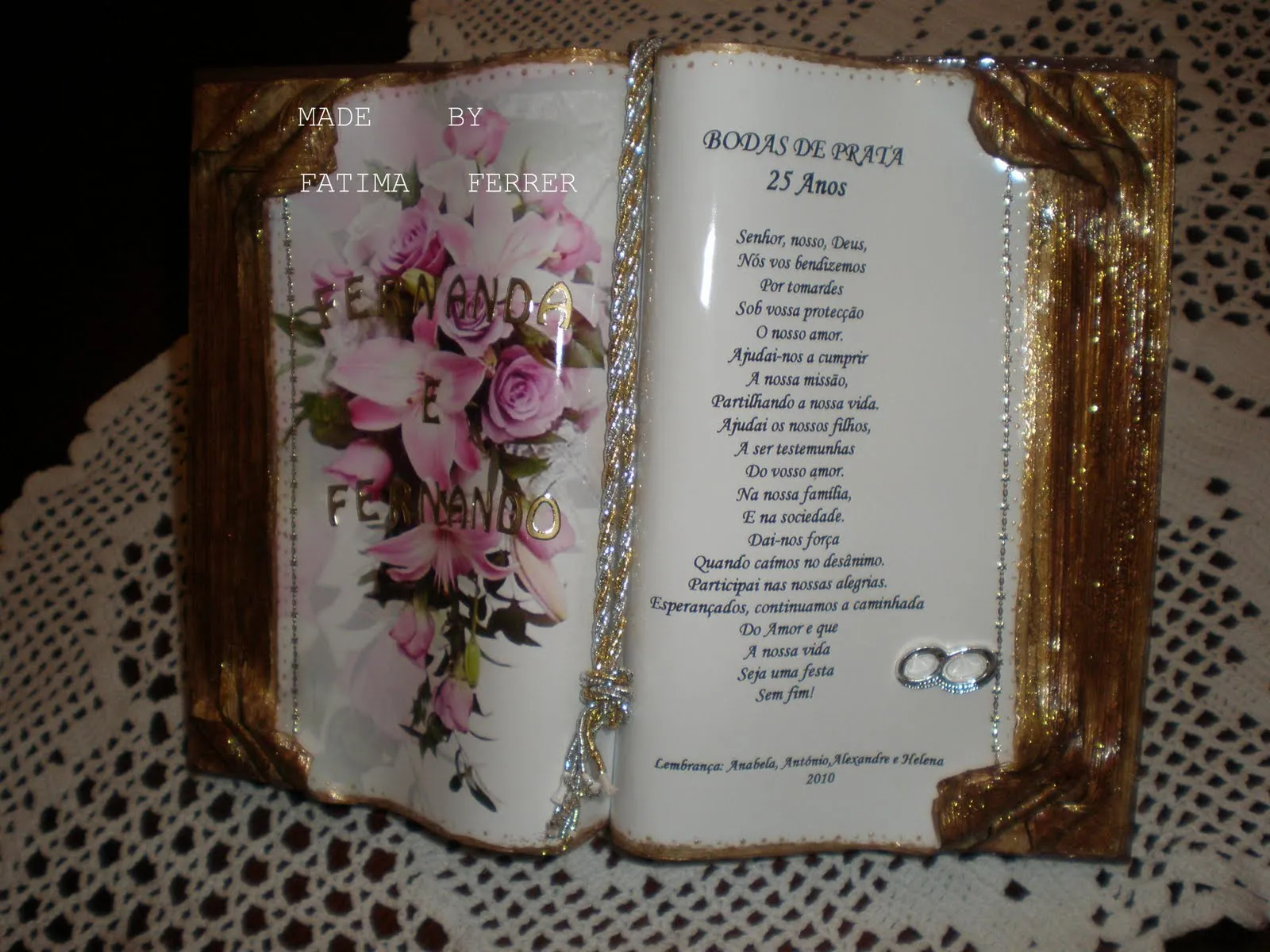 Fatima Ferrer - Arts & Scraps: LIVRO ENDURECIDO - Bodas de Prata