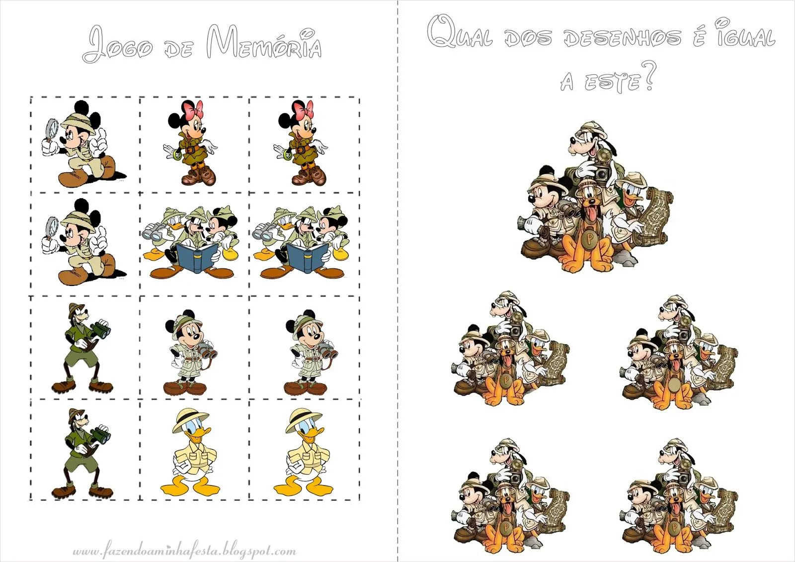 Fazendo a Nossa Festa - Colorir: Mickey Safari - Livrinho de Colorir!