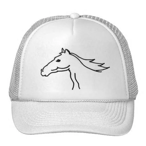 FB gorra del dibujo de la silueta del caballo | Zazzle