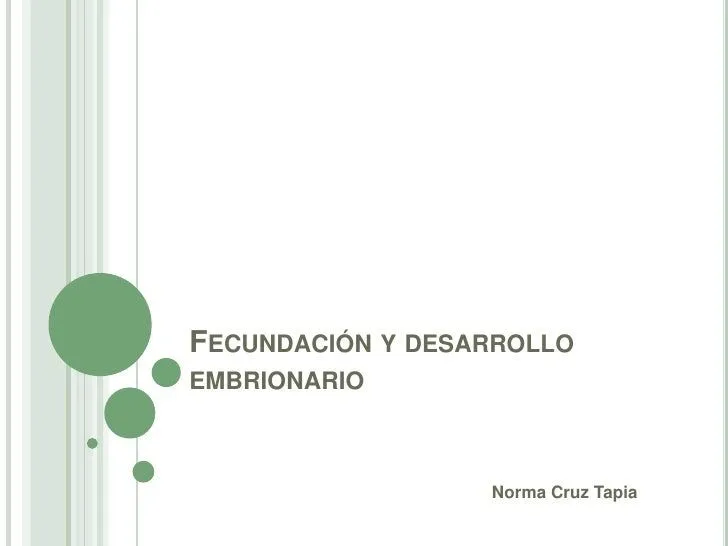 Fecundación y desarrollo embrionario 2011