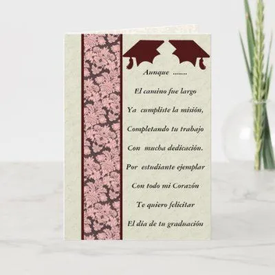 Felicitacion de Graduacion Card from Zazzle.