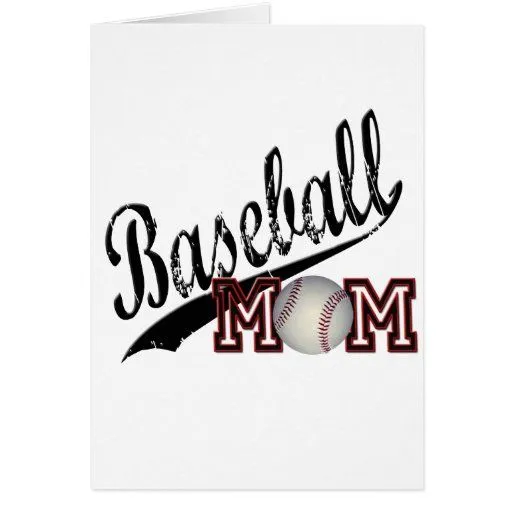 Mamá del béisbol felicitación de Zazzle.
