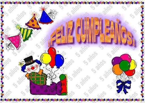 Felicitaciones de cumpleaños para niños para imprimir - Imagui