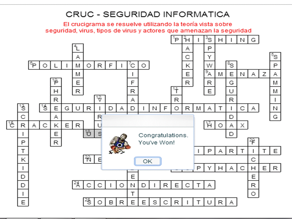 felipe pinzon: crucigrama-seguridad informatica