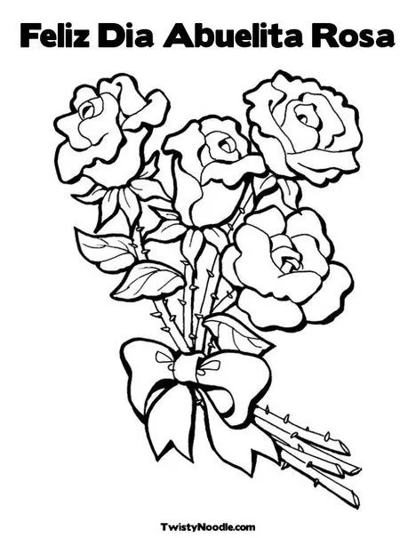 Feliz Dia Abuelita Rosa Coloring Page from TwistyNoodle.com | My ...