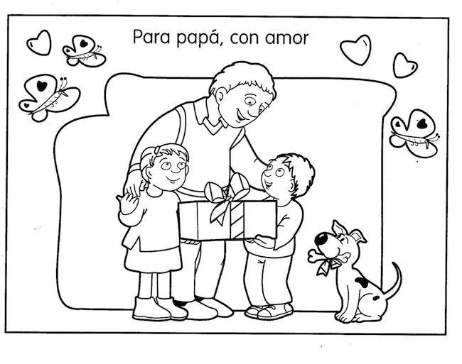 Feliz cumple papa para colorear - Imagui