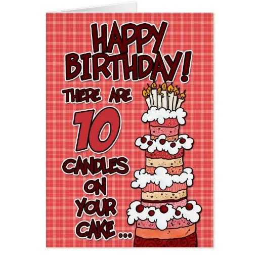 Feliz cumpleaños - 10 años felicitaciones | Zazzle