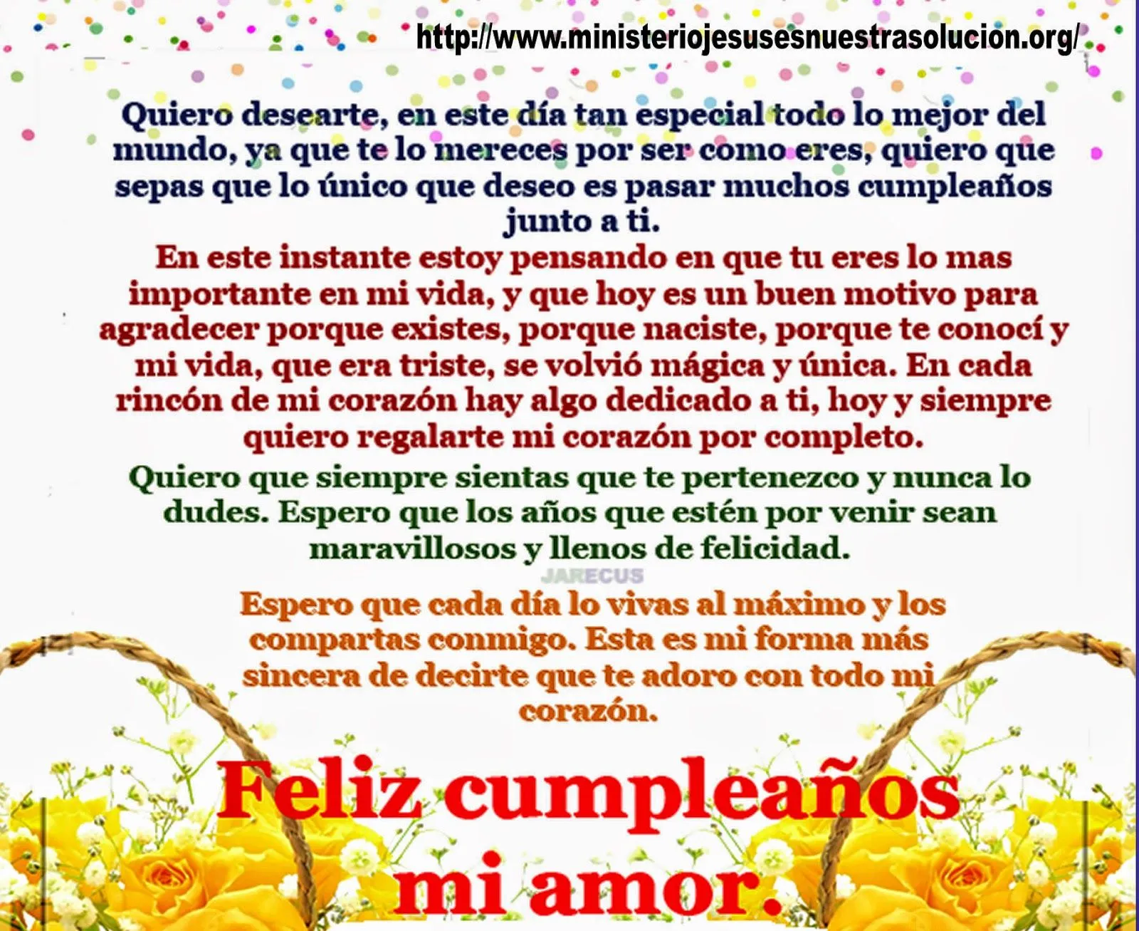 FELIZ CUMPLEAÑOS MI AMOR - Tarjetas de Cumpleaños - Tarjetas ...