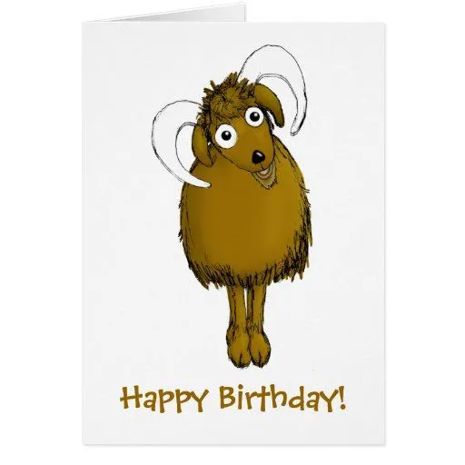 Feliz cumpleaños, usted cabra vieja! Tarjetas de Zazzle.