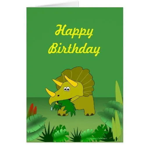 Feliz cumpleaños del dinosaurio adaptable del Tric Felicitaciones ...