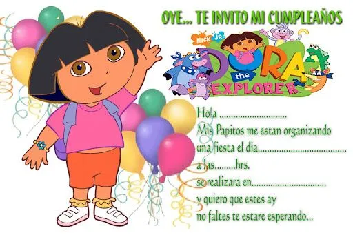 Feliz cumpleaños Dora la exploradora - Imagui