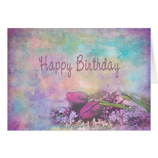 Feliz cumpleaños - elegancia floral tarjetón | Zazzle