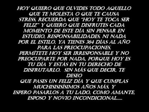 FELIZ CUMPLEAÑOS MI ESPOSA - YouTube