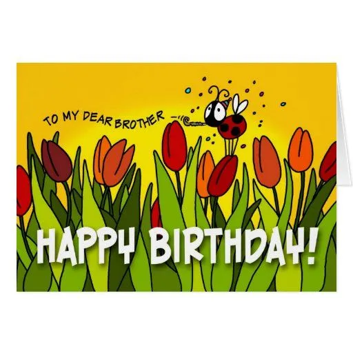 Feliz cumpleaños - a mi estimado Brother Card Felicitacion | Zazzle