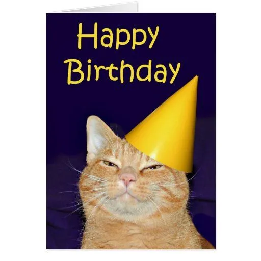 Feliz Cumpleaños Del Gato Tarjetas, Invitaciones, Tarjetas ...