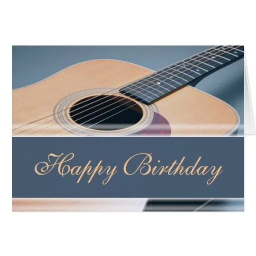 Feliz cumpleaños - guitarra acústica felicitación | Zazzle