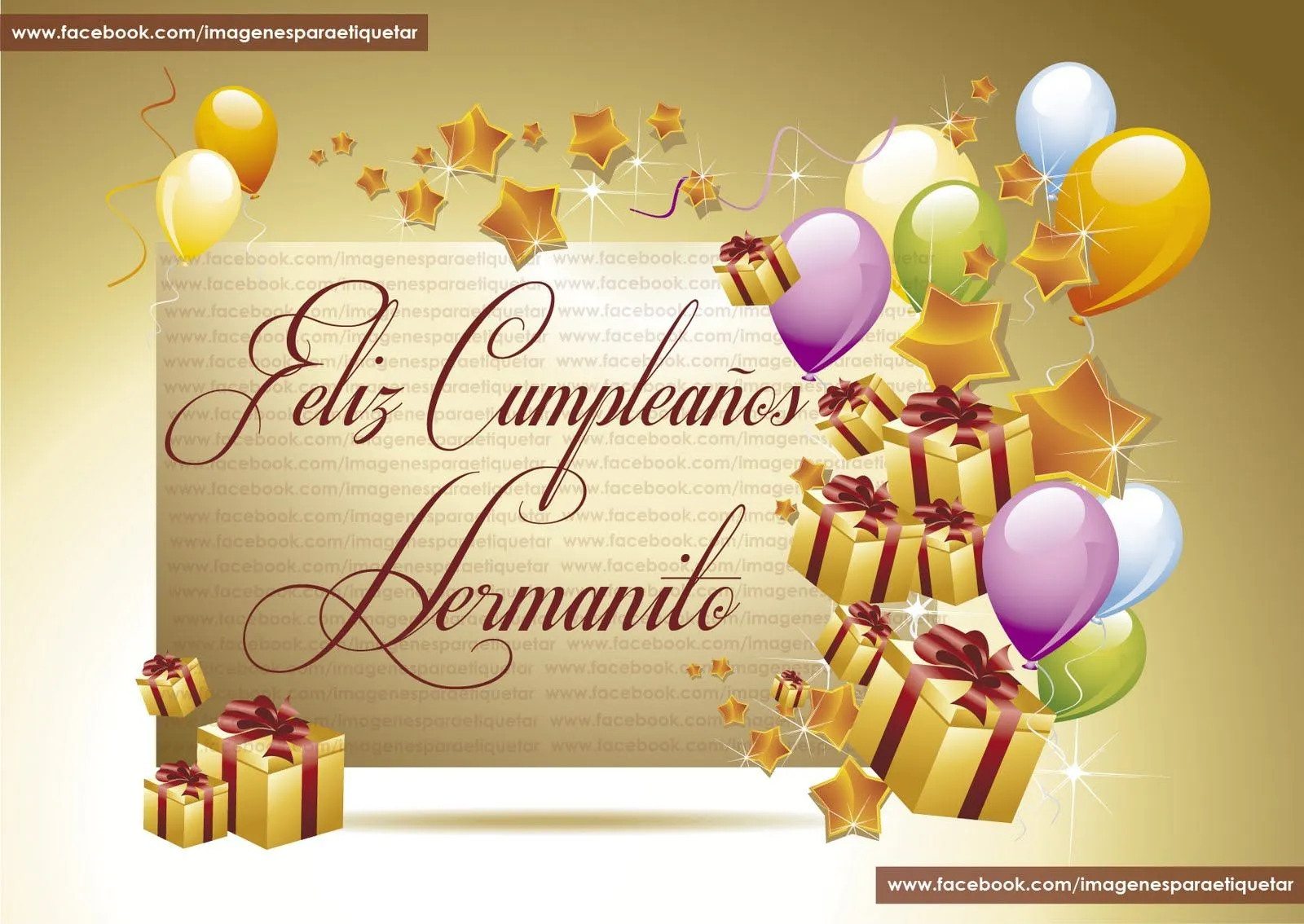 FELIZ CUMPLEAÑOS HERMANITO - IMAGENES PARA ETIQUETAR EN FACEBOOK