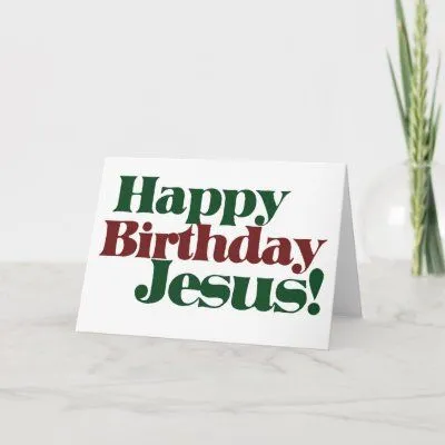 Feliz cumpleaños Jesús es navidad Felicitaciones de Zazzle.