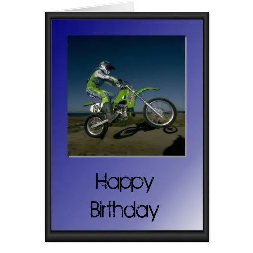 Feliz cumpleaños - jinete de la motocicleta tarjeta de ...