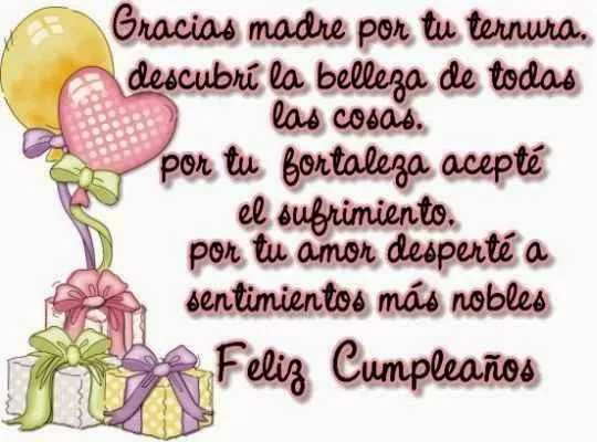 Feliz cumpleaños mama ~ Frases de cumpleaños