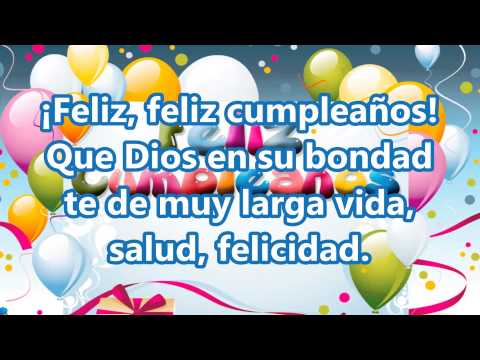 Feliz Cumpleaños - pista en vídeo HD - YouTube