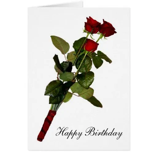 Feliz cumpleaños de los rosas te amo felicitaciones de Zazzle.