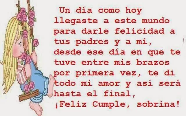 Feliz cumpleaños sobrina | Recetas para cocinar | Pinterest