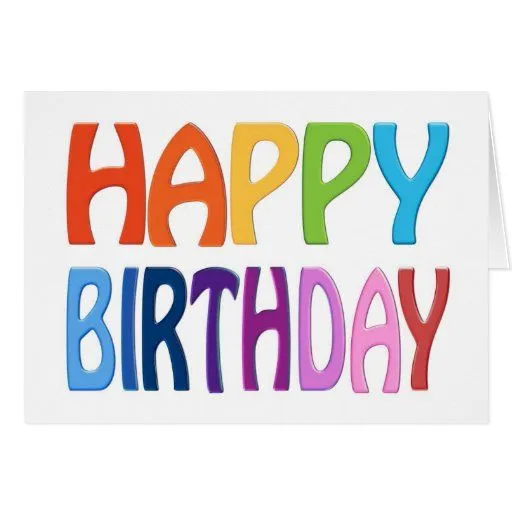 Feliz cumpleaños - tarjeta de felicitación colorid de Zazzle.