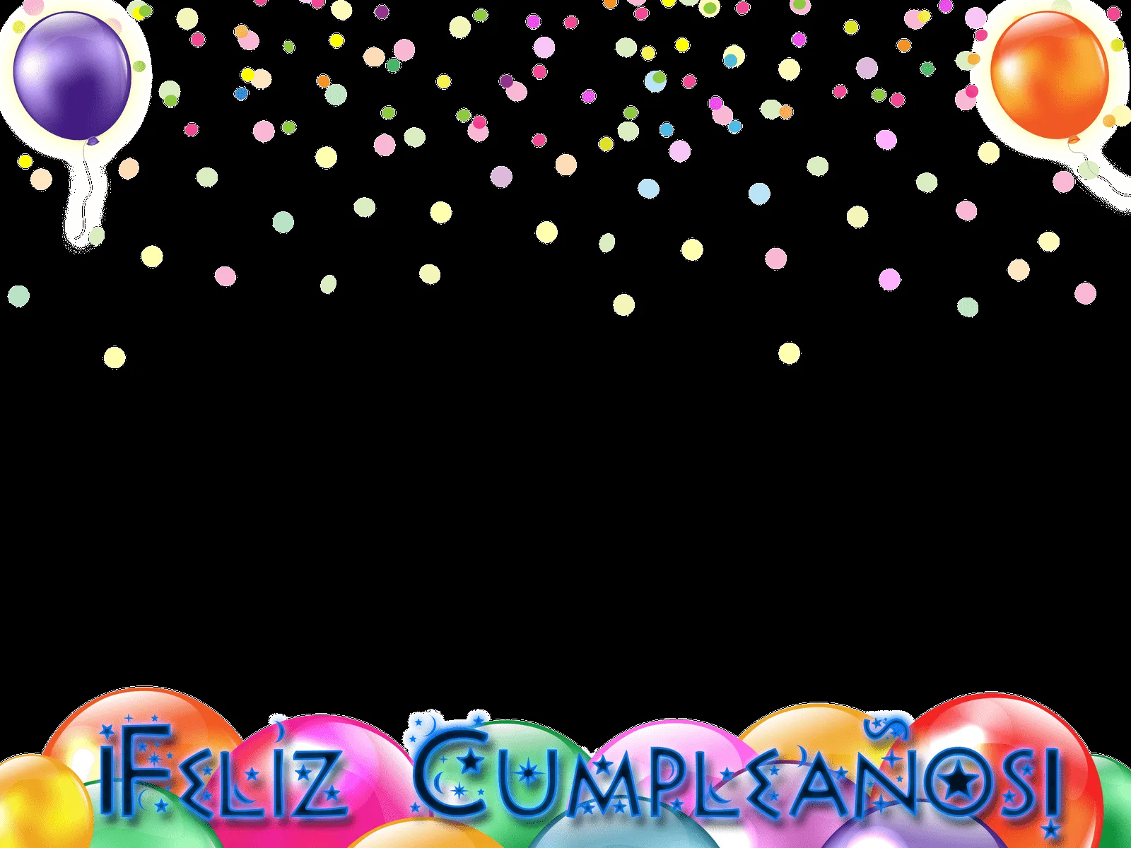 Feliz Cumpleaños - Tarjetas con mensajes y globos... | Banco de ...