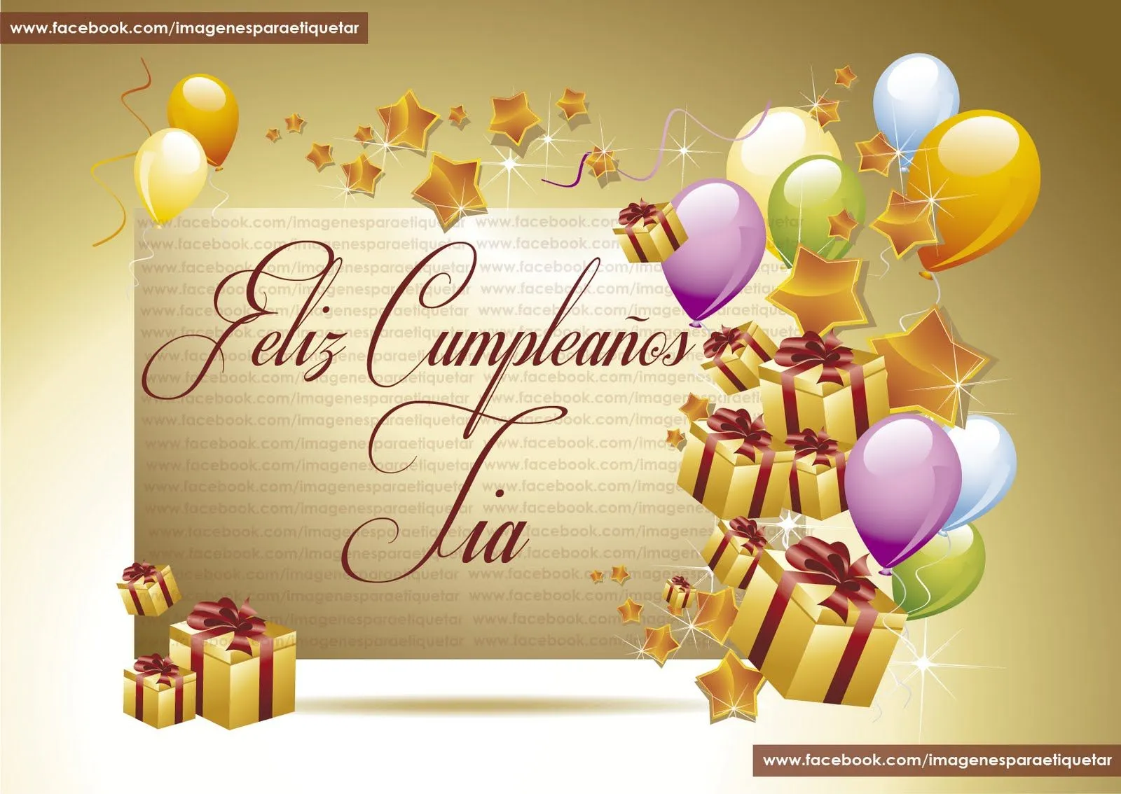 FELIZ CUMPLEAÑOS TIA - IMAGENES PARA ETIQUETAR EN FACEBOOK