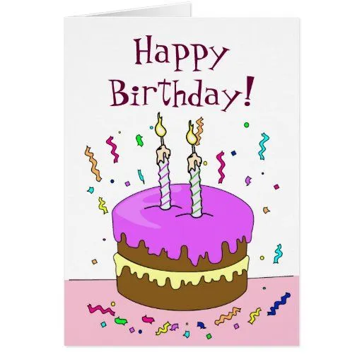 Feliz cumpleaños! Torta 2 AÑOS Tarjeton | Zazzle