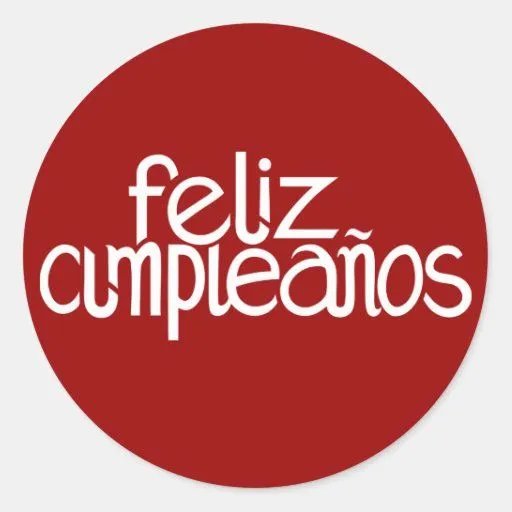 Feliz Cumpleaños white Sticker | Zazzle