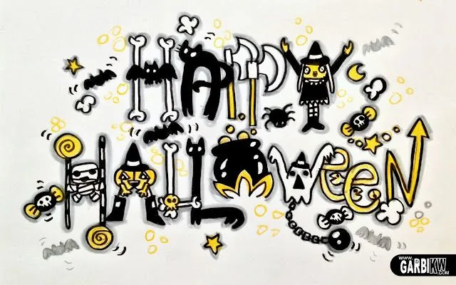 Feliz Halloween - Tutorial Cómo dibujar letras Terroríficas y ...