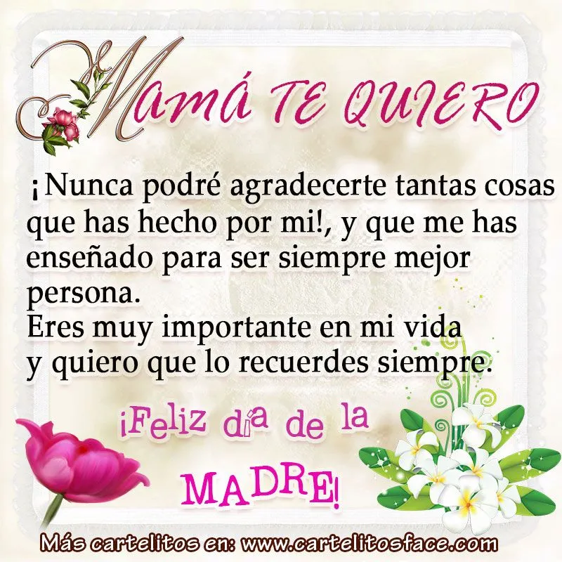 Feliz Día de la Madre.