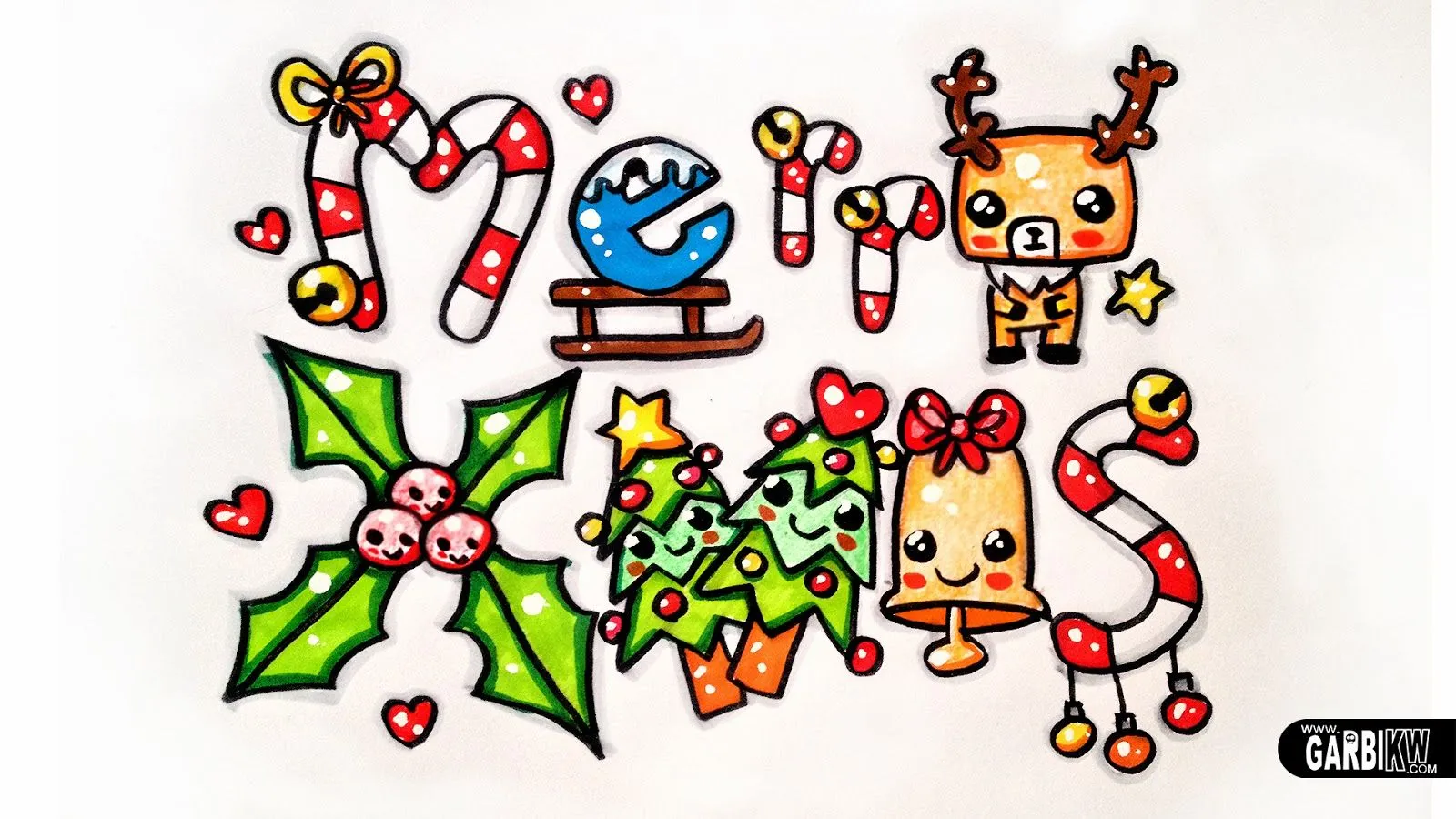 Feliz Navidad - Cómo dibujar letras bonitas estilo Graffiti ...