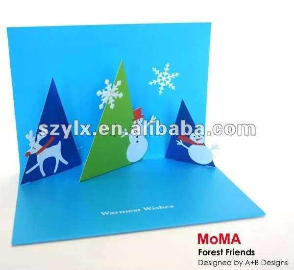 feliz navidad pop up 3d tarjetas de tarjetas-Artesanías de Papel ...