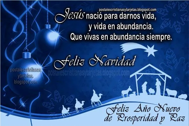 Feliz Navidad Y Prosperidad en Año Nuevo | Postales Cristianas y ...